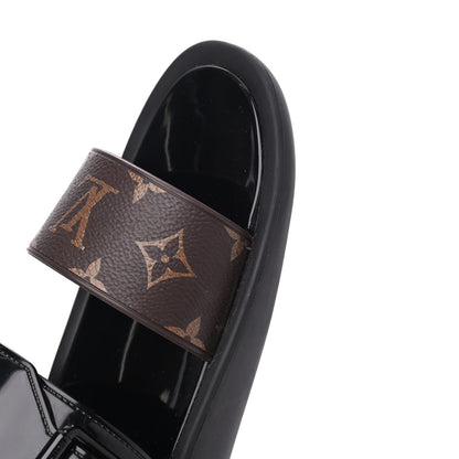 Louis Vuitton Monogram Sunbath Flat Mule Sandals 38 Black 8 of 14
