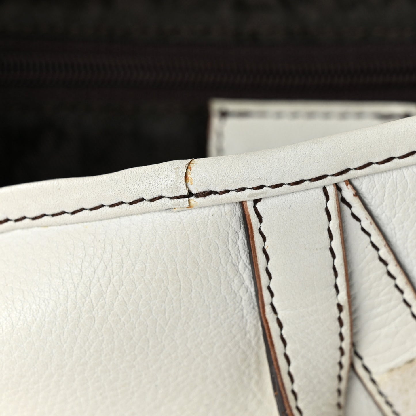Calfskin Saddle Bag White