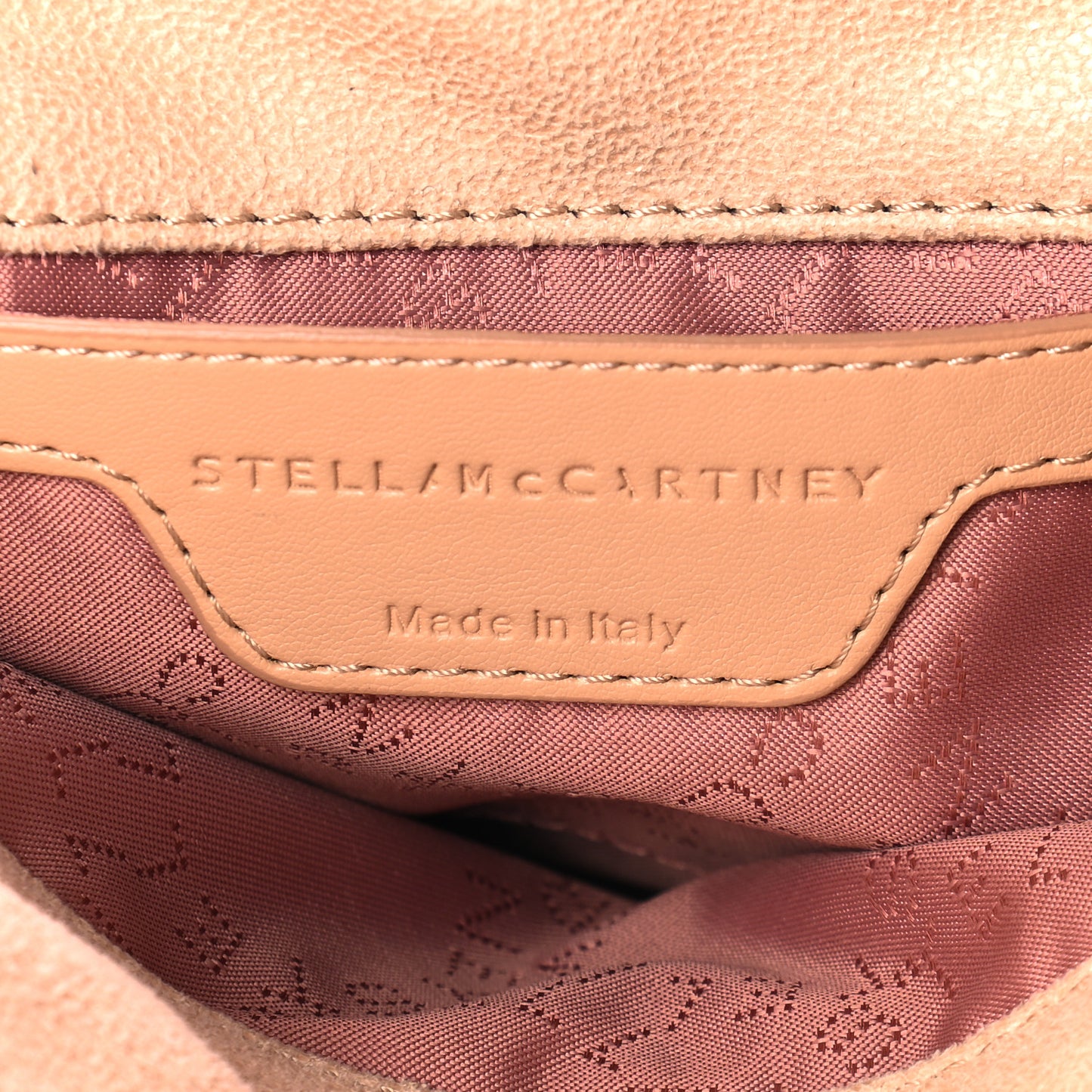 Shaggy Deer Quilted Mini Falabella Fold Over Tote Powder