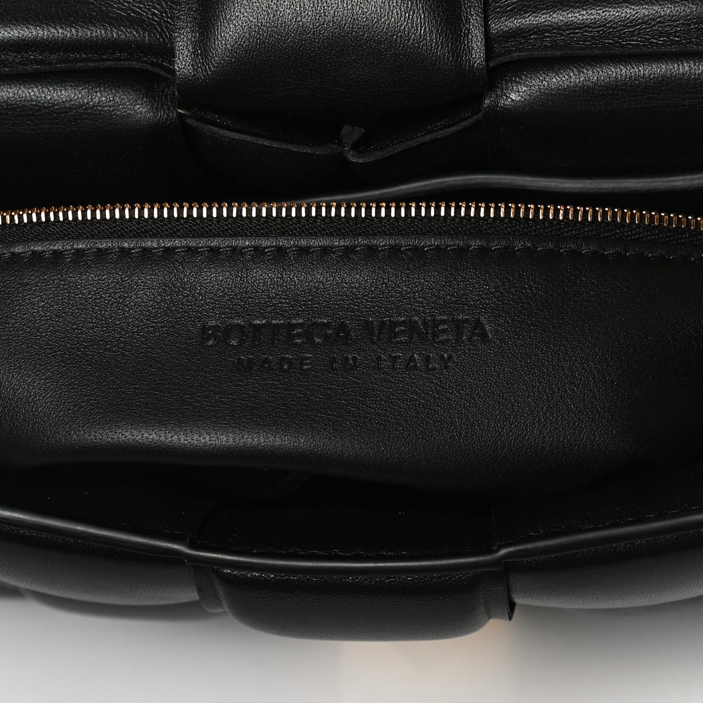 Lambskin Maxi Intreccio Padded Chain Cassette Crossbody Bag Black