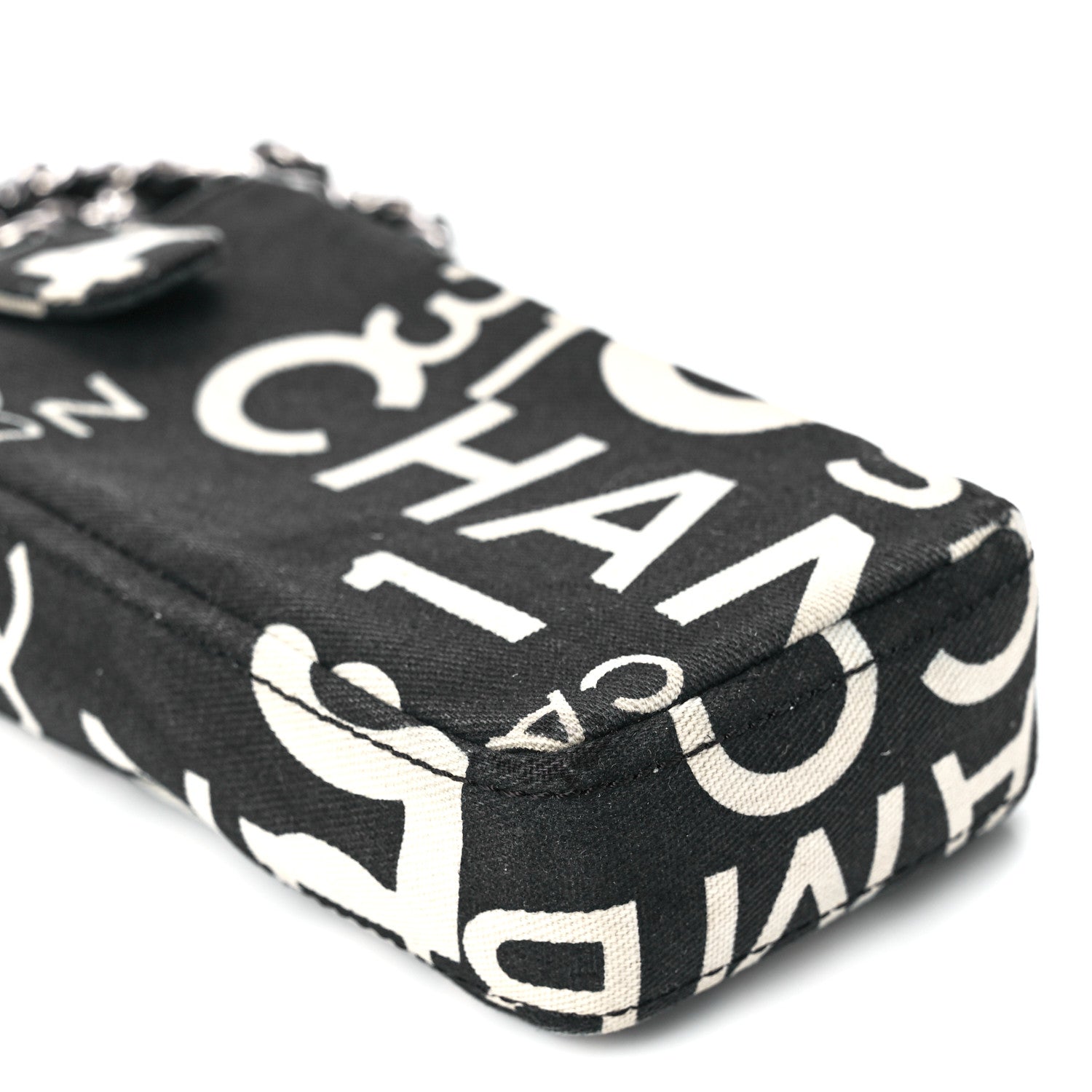 Chanel Canvas 31 Rue Cambon Phone Holder Black 10 of 11