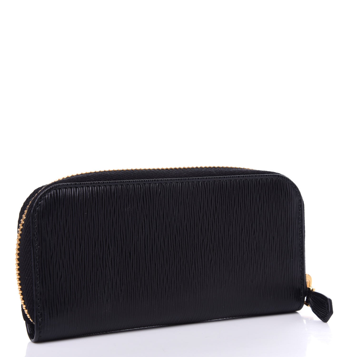 Prada Vitello Move Zip Around Key Holder Black 3 of 7