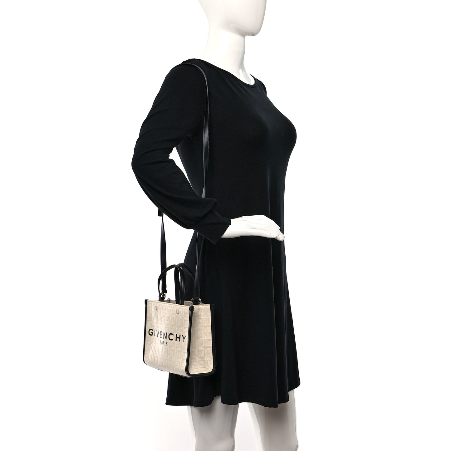 Canvas Mini G-Tote White Black