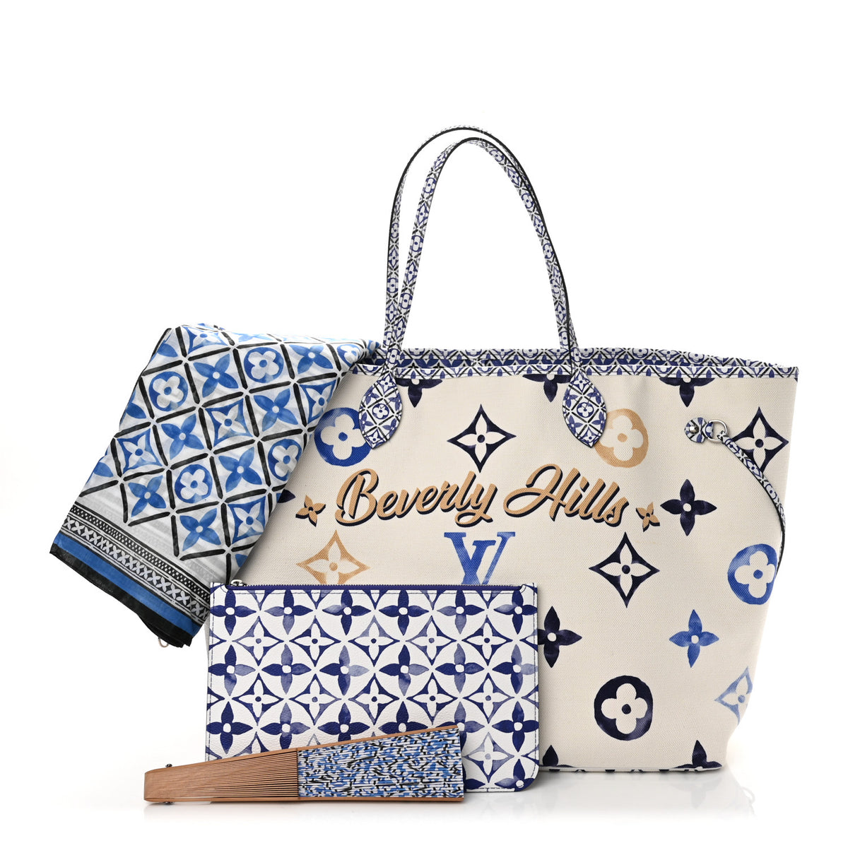 Louis Vuitton Monogram Canvas By The Pool Beverly Hills 2.0 Neverfull GM Blue 3 of 10