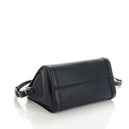 Alexander McQueen Pebbled Calfskin Small Skull Padlock Zip Around Tote Navy 4 of 7