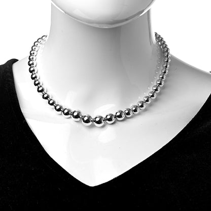Tiffany Sterling Silver HardWear Graduated Ball Necklace 2 of 4
