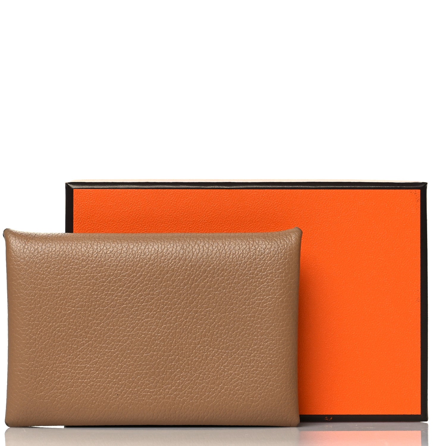 Hermes Evercolor Calvi Card Case Chai 10 of 10