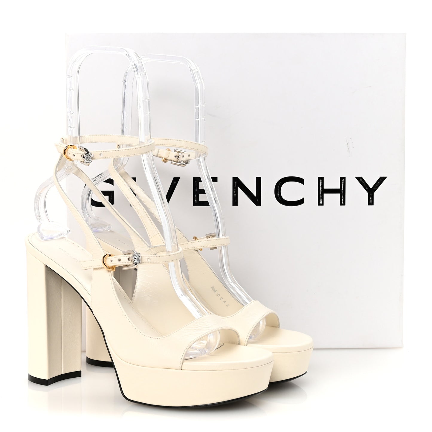 Calfskin Voyou Sandals 40 Ivory