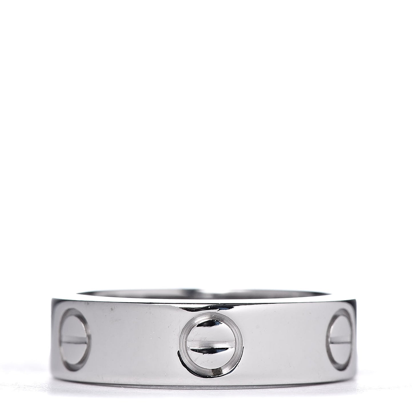 18K White Gold 5.5mm LOVE Ring 52 6