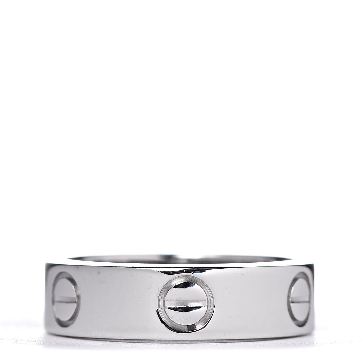 Cartier 18K White Gold 5.5mm LOVE Ring 52 6 1 of 4