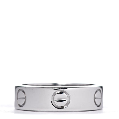 Cartier 18K White Gold 5.5mm LOVE Ring 52 6 1 of 4