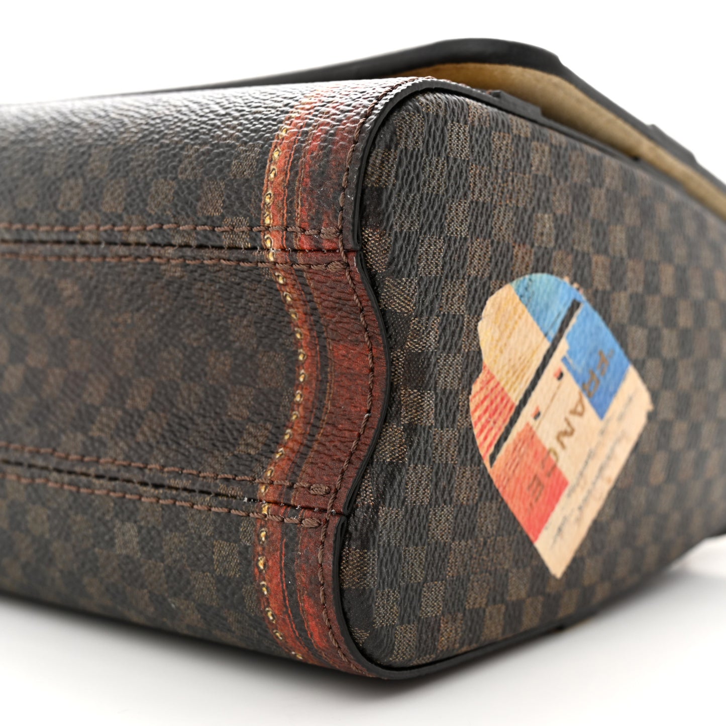 Transformed Damier Ebene Time Trunk Twist Shoulder Bag MM Black