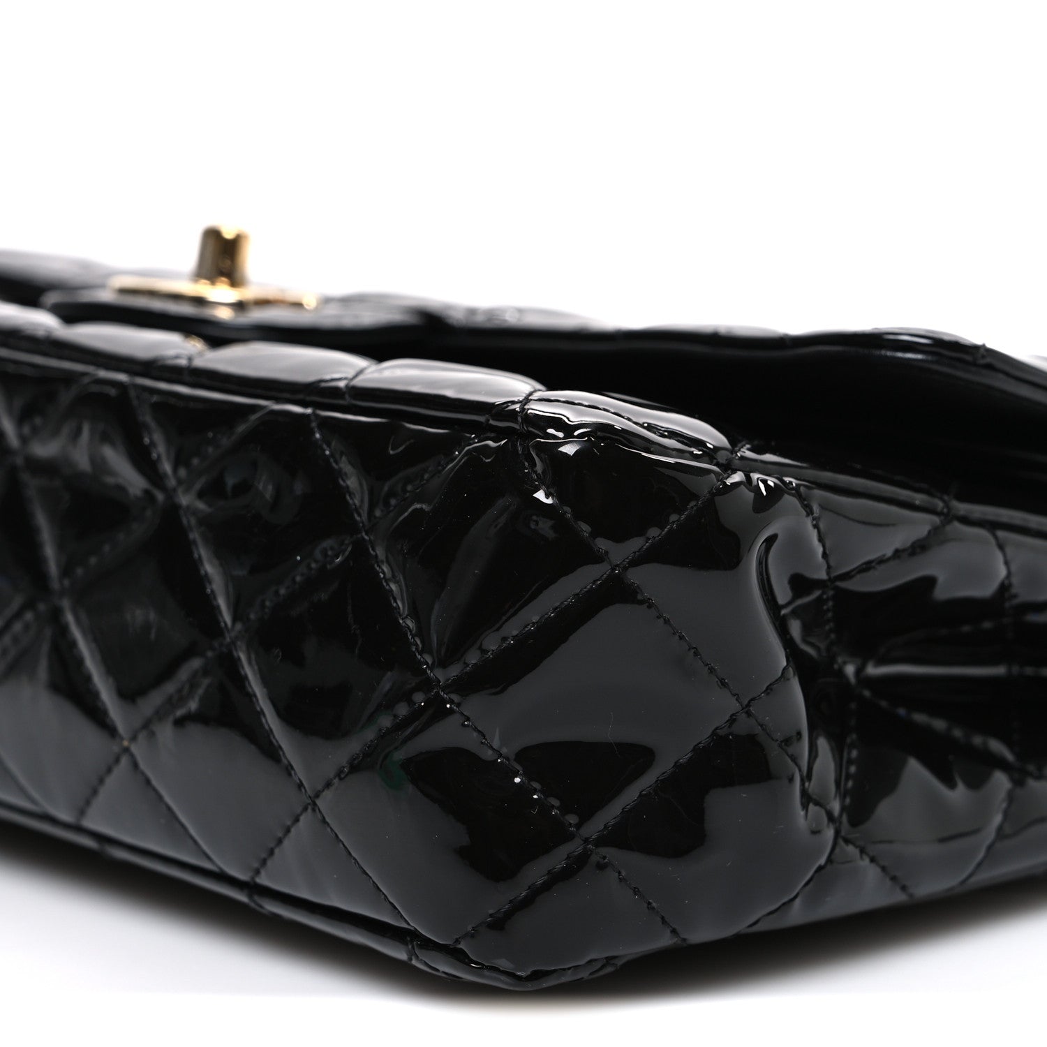 Chanel Patent Quilted Medium Double Flap Black 10 of 10