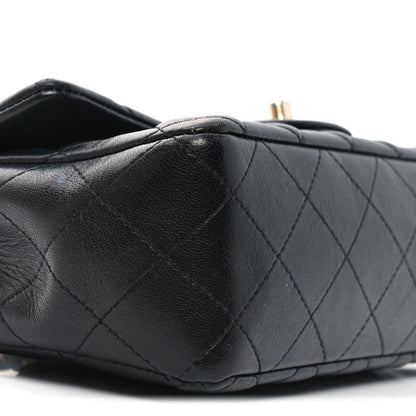 Chanel Lambskin Quilted Mini Rectangular Flap Black 9 of 11