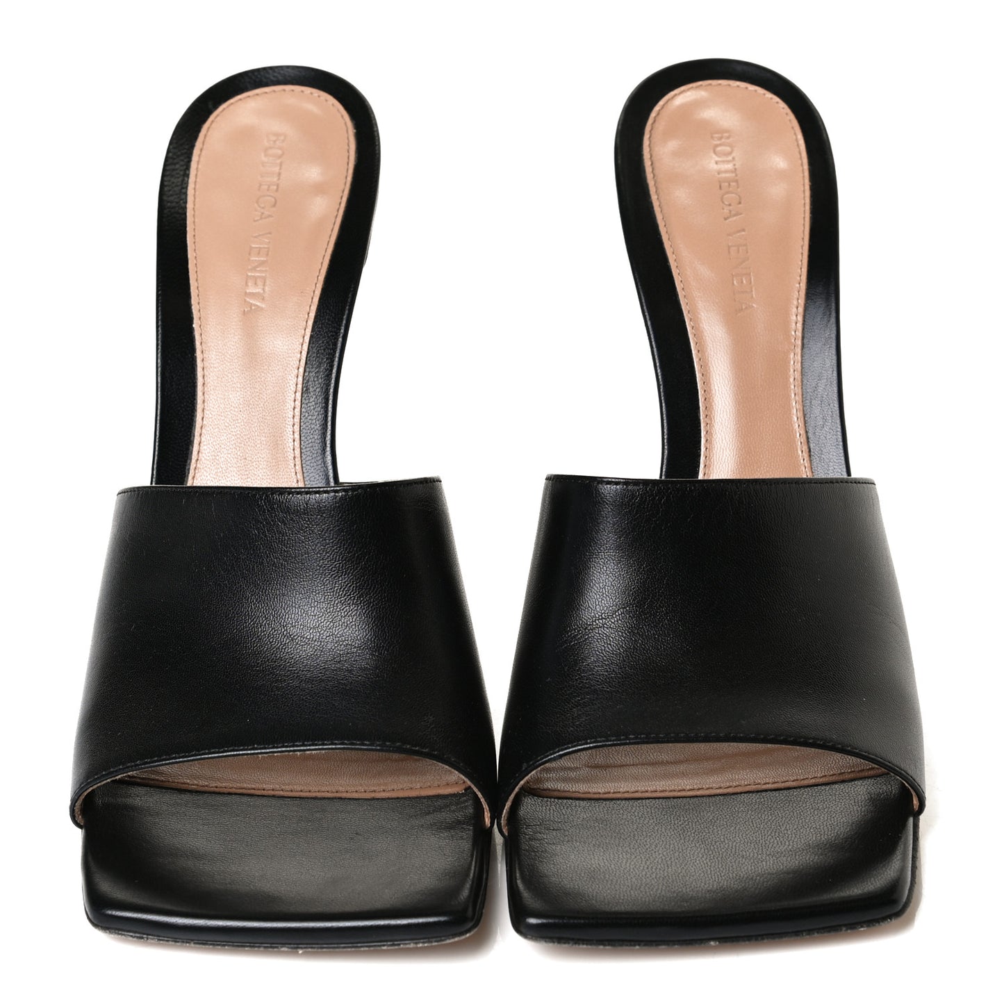 Lambskin Stretch Mule Sandals 41 Black