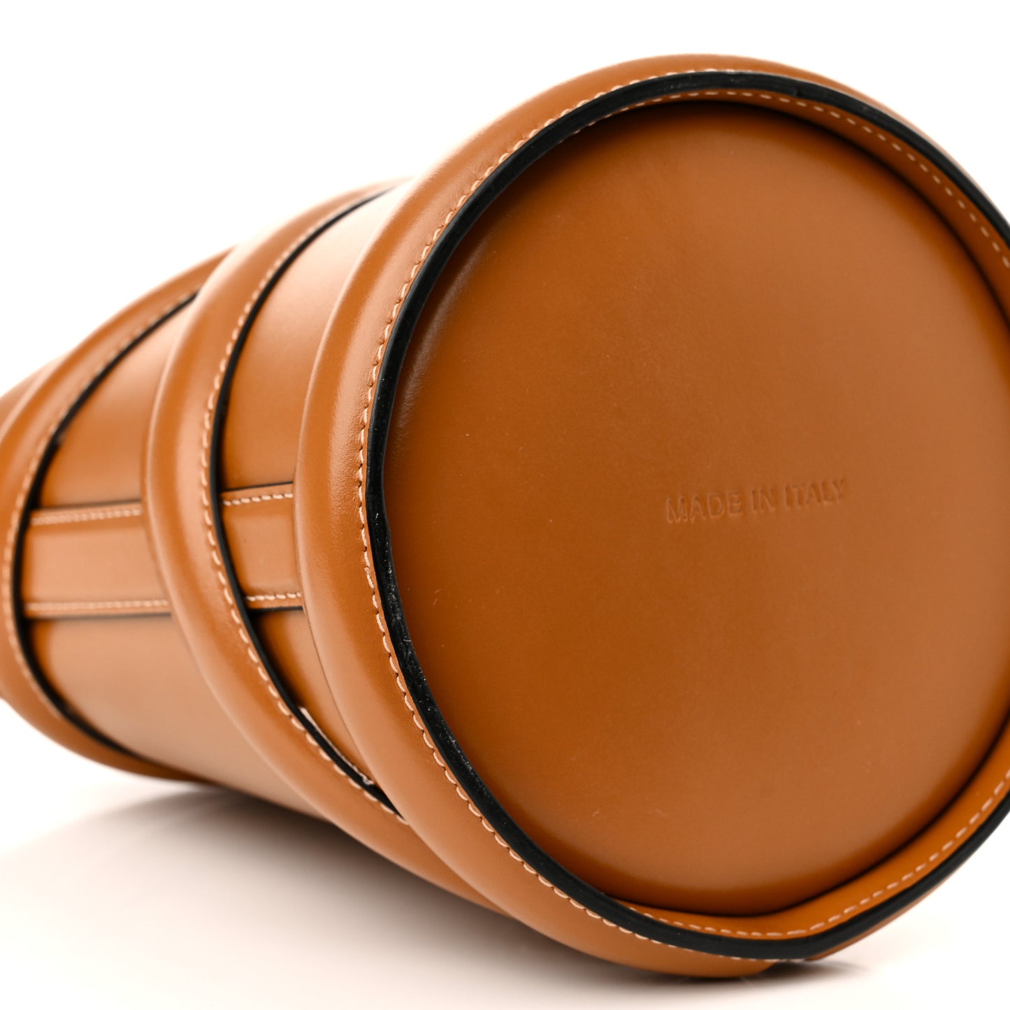 Calfskin The Curve Small Shoulder Bag Tan