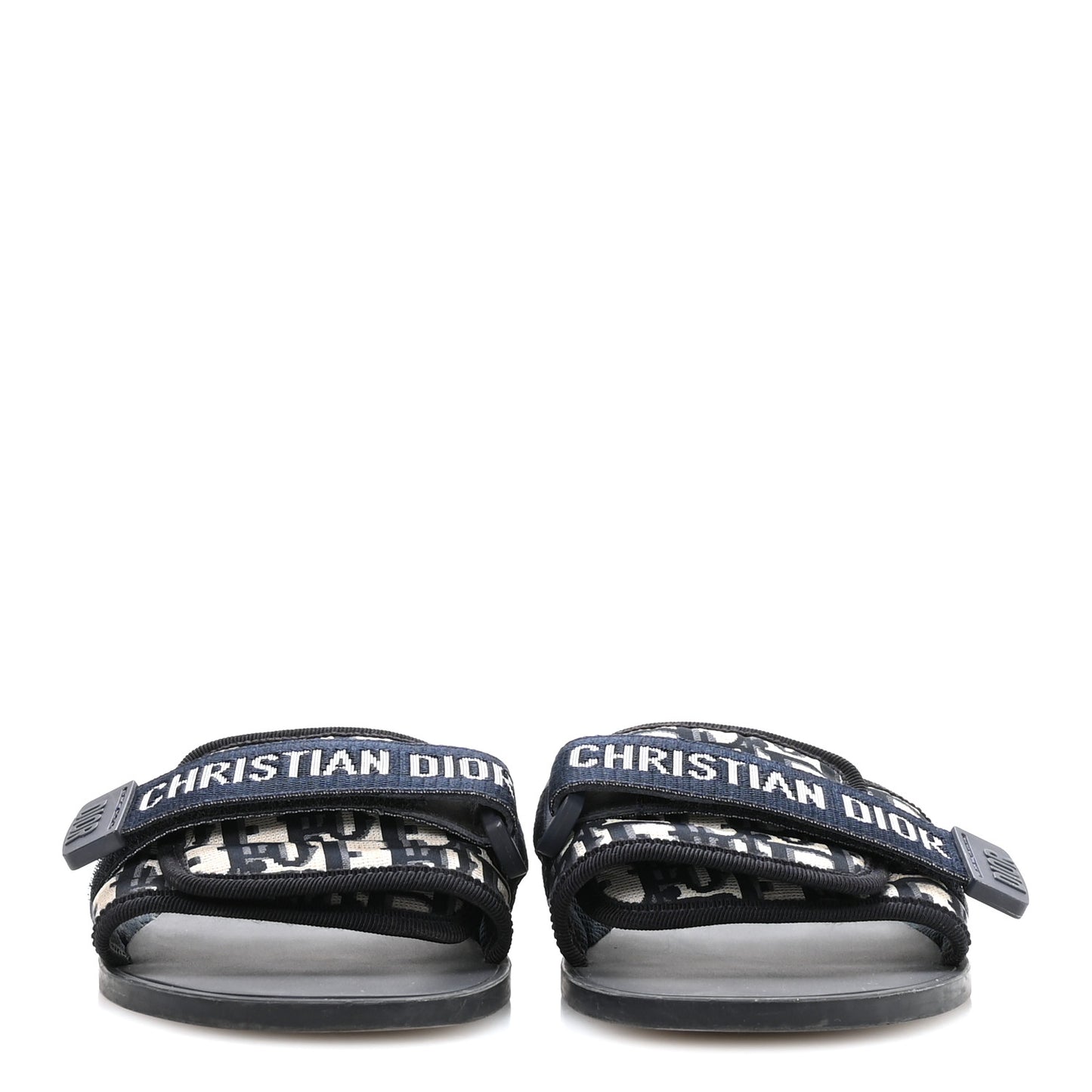 Nylon Oblique Dio(r)evolution Slide Sandals 40 Deep Blue