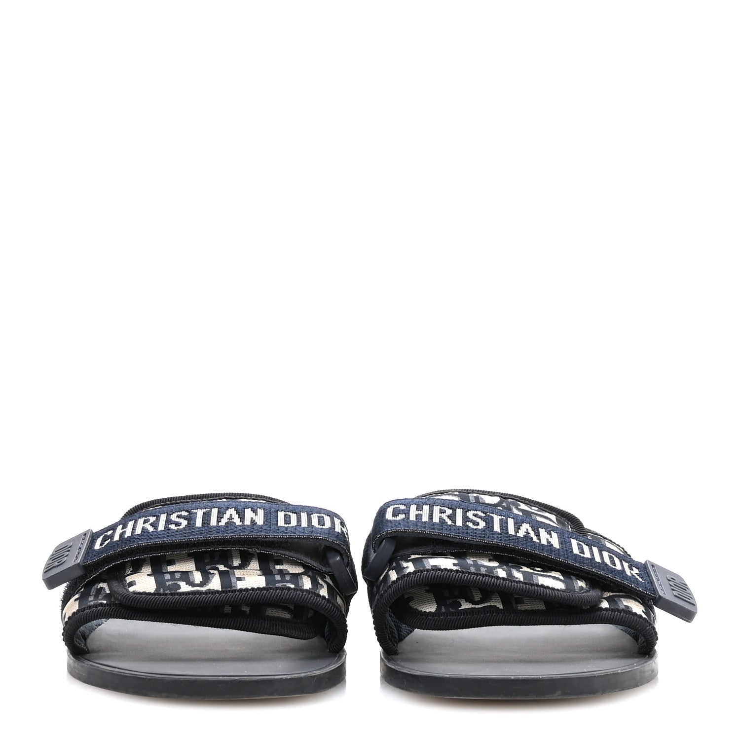 Christian Dior Nylon Oblique Dio(r)evolution Slide Sandals 40 Deep Blue 3 of 9