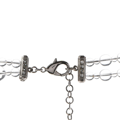 Chanel Crystal CC Double Strand Long Chain Necklace Transparent 4 of 5