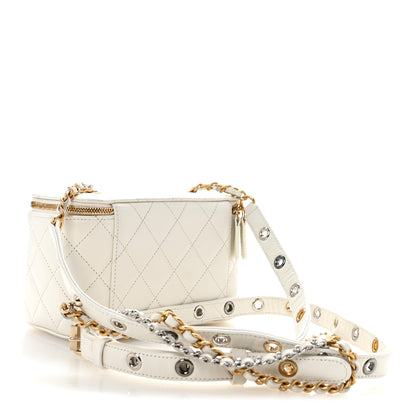 Chanel Goatskin Quilted Punk Essentials Vanity Case With Chain White 3 of 14