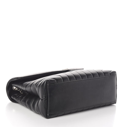 Saint Laurent Calfskin Y Quilted Monogram Medium Loulou Chain Satchel Black 4 of 9