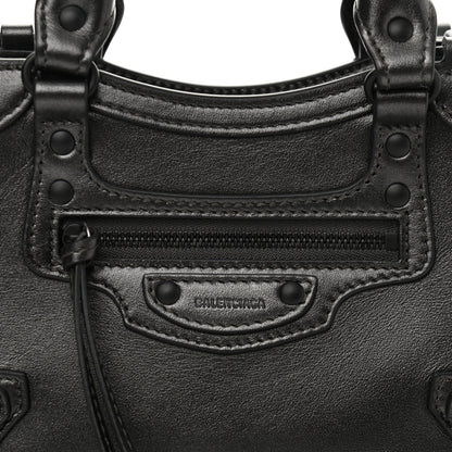 Balenciaga Smooth Calfskin Neo Classic Black Hardware Mini City Gunmetal 7 of 10