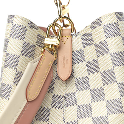 Louis Vuitton Damier Azur Braided Neonoe MM Peach Cream 6 of 10