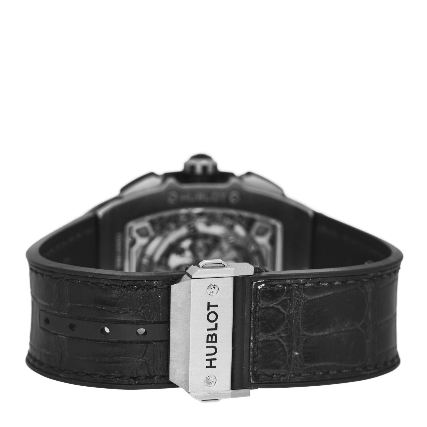 Hublot Titanium Ceramic Alligator 45mm Spirit of Big Bang Automatic Watch Black 641.NM.0173.LR 3 of 4