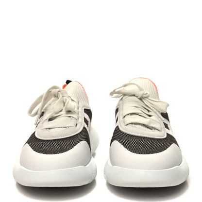 Hermes Knit Suede Goatskin Womens Crew Sneakers 38.5 Prunoir White 2 of 8