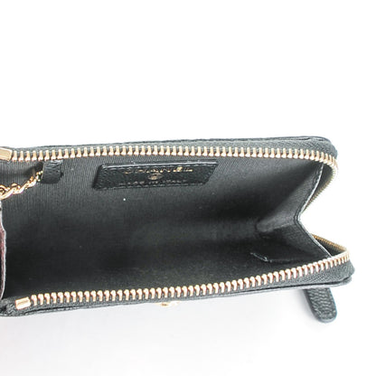 Chanel Caviar Camellia Embossed Key Holder Case Black 5 of 7