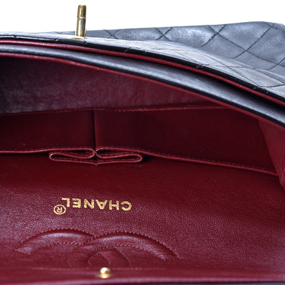 Chanel Lambskin Quilted Medium Double Flap Black 4 of 14