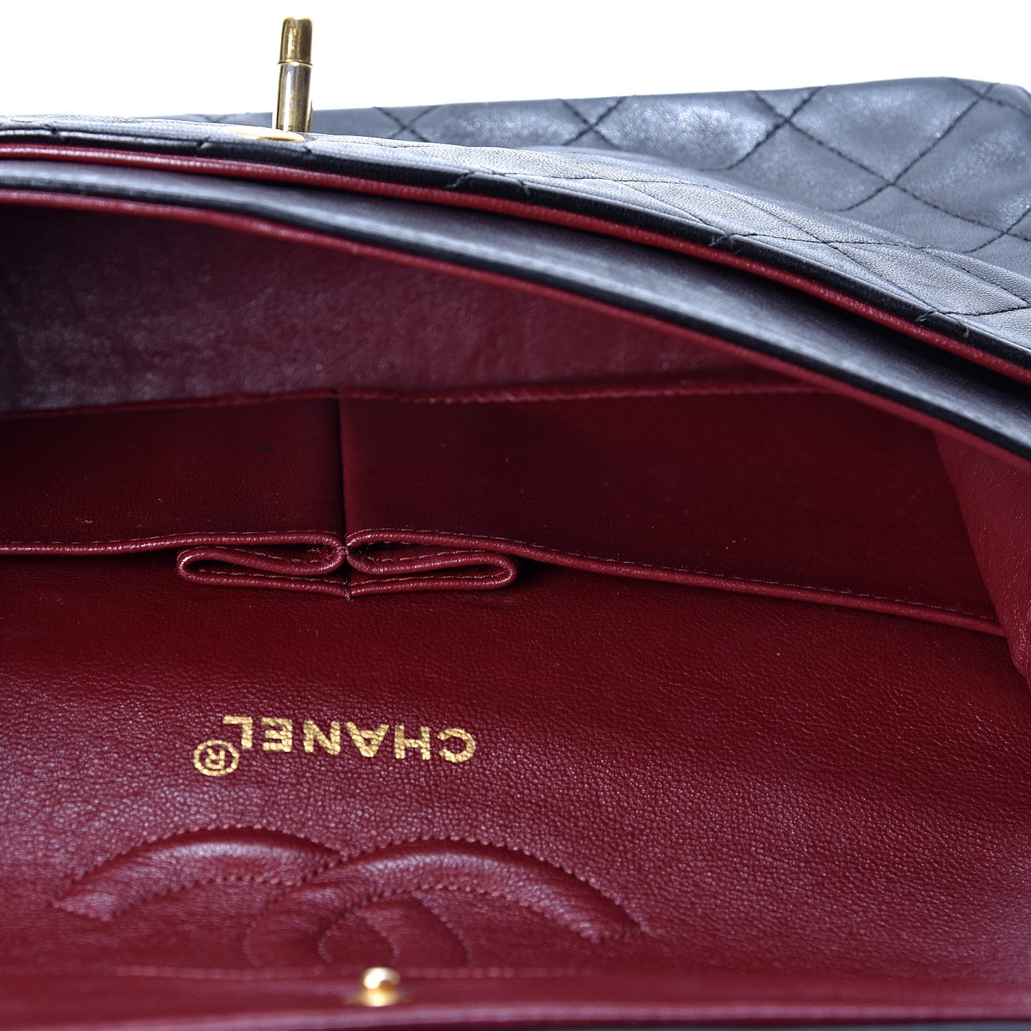 Chanel Lambskin Quilted Medium Double Flap Black 4 of 14