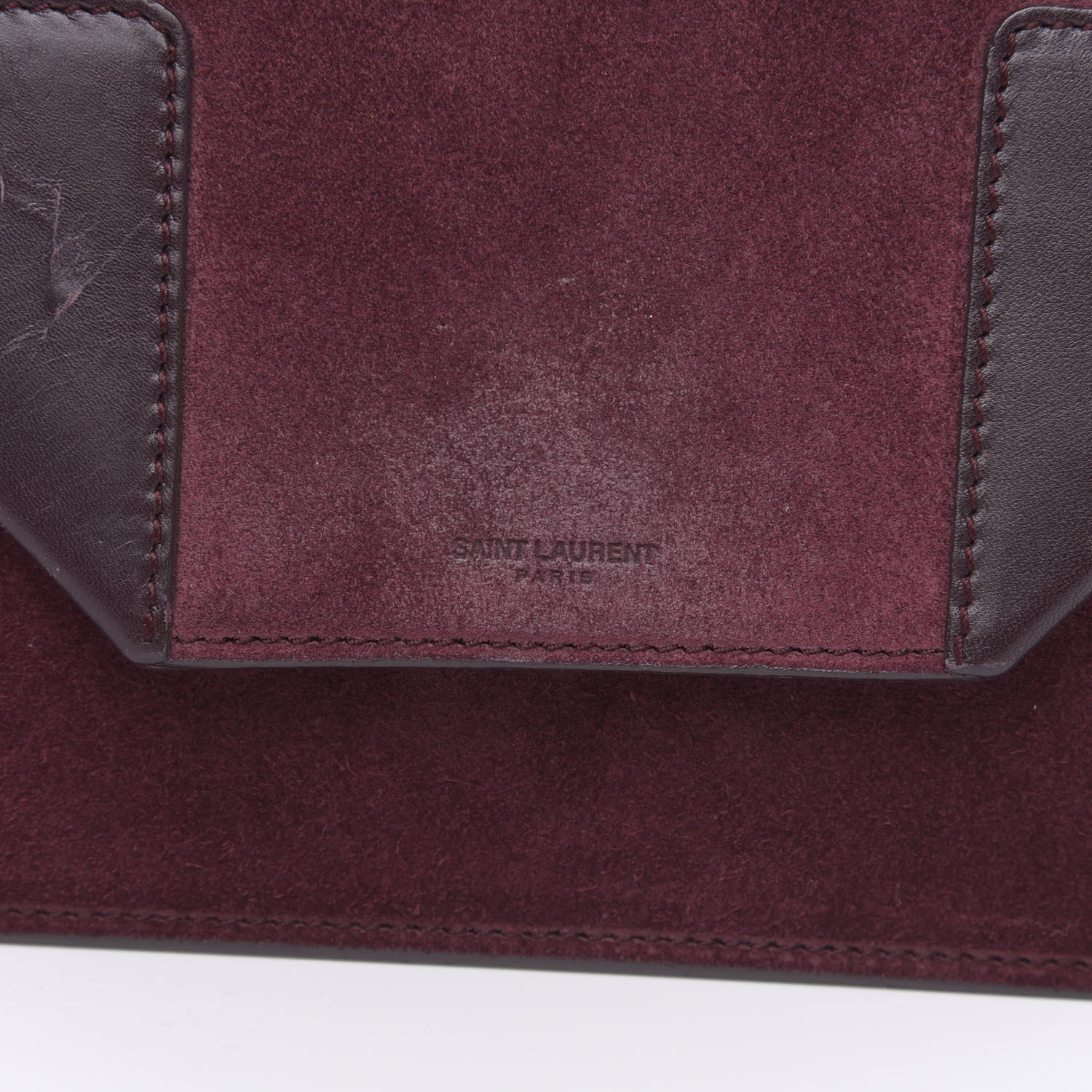 Saint Laurent Suede Small Betty Burgundy 7 of 11