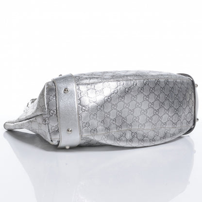 Gucci Guccissima Metallic Pelham Medium Shoulder Bag Silver 4 of 7