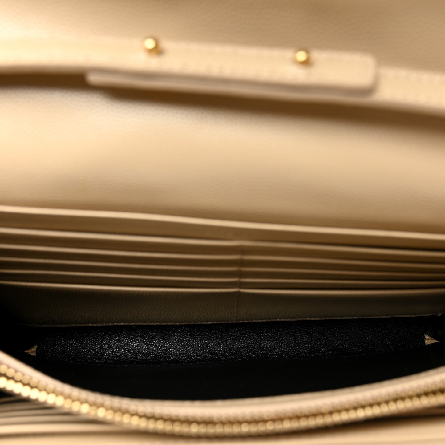 Grain De Poudre Matelasse Chevron Monogram Chain Wallet Nude Powder