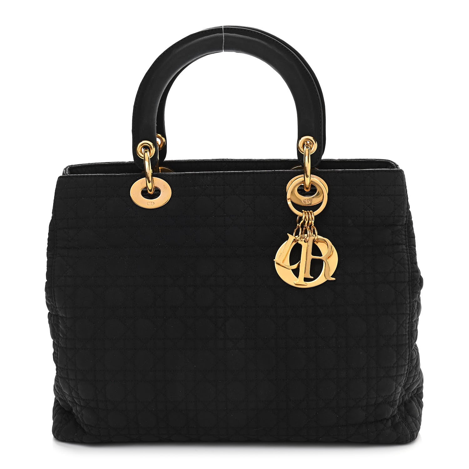 Christian Dior Nylon Cannage Large Lady Dior Black 1 of 11