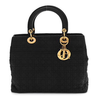 Christian Dior Nylon Cannage Large Lady Dior Black 1 of 11