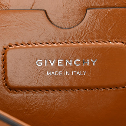 Givenchy Creased Patent Calfskin Small ID Flap Tan 6 of 9