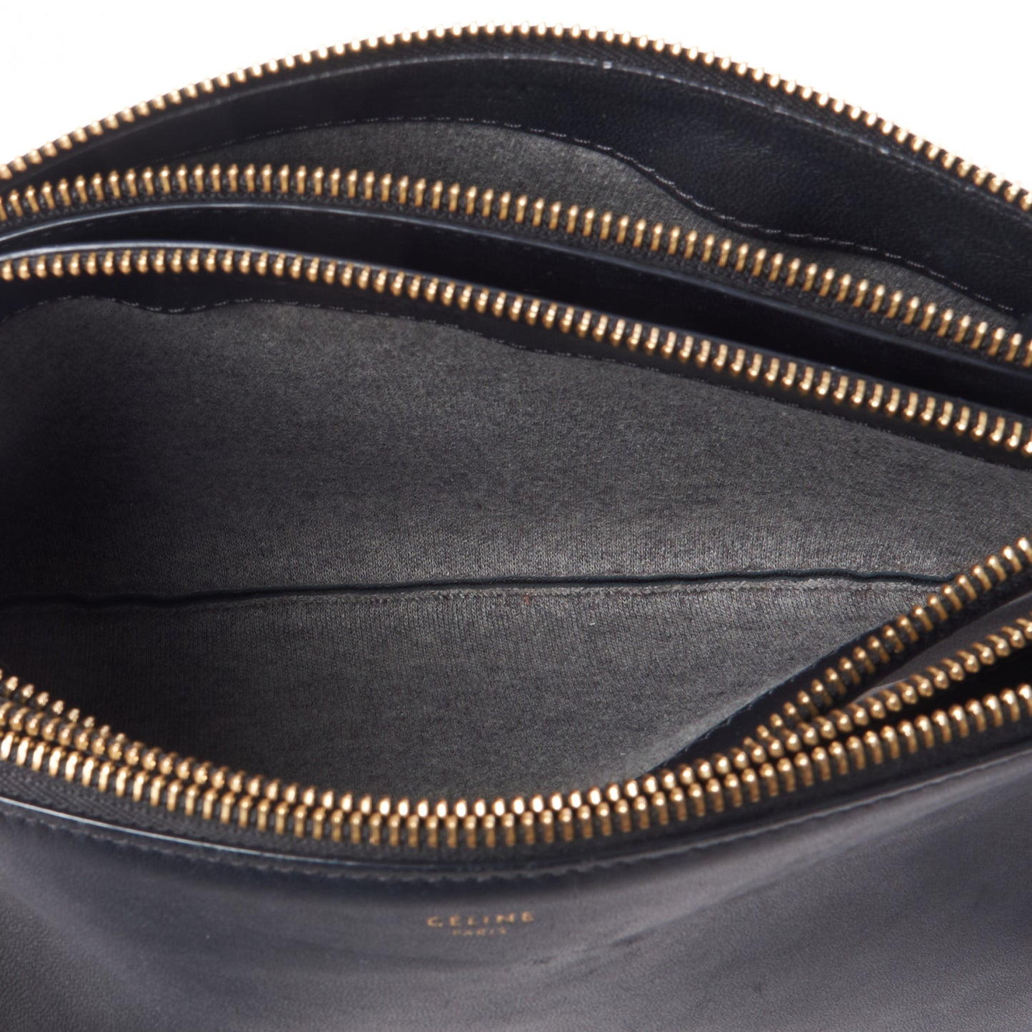 Lambskin Large Trio Crossbody Bag Black