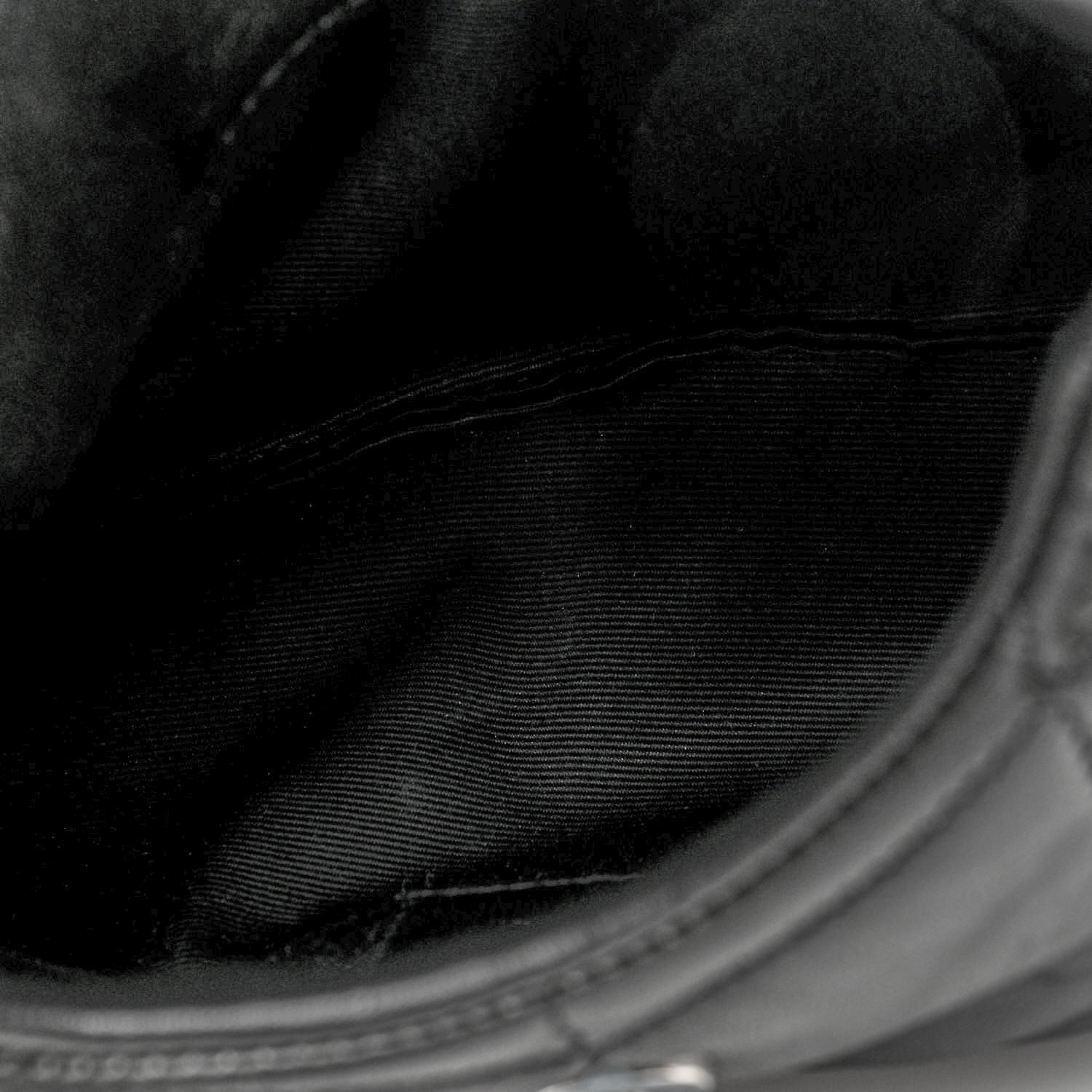 Saint Laurent Lambskin Monogram Loulou Puffer Pouch Clutch Black 7 of 7