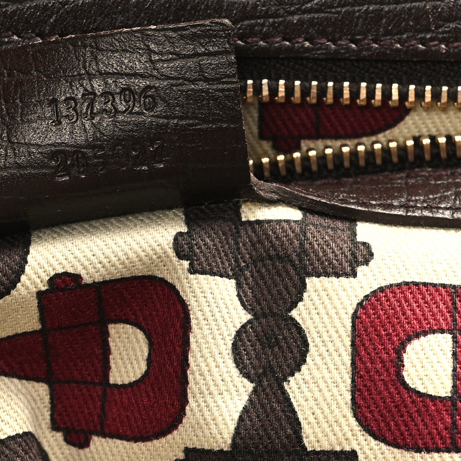 Gucci Monogram Medium Jolicoeur Tote Dark Brown 7 of 10