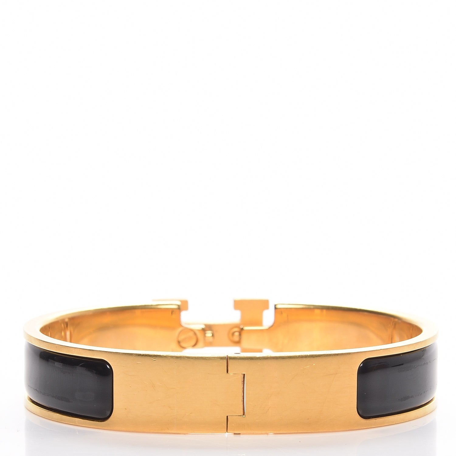 Hermes Enamel Narrow Clic Clac H Bracelet PM Black 3 of 6