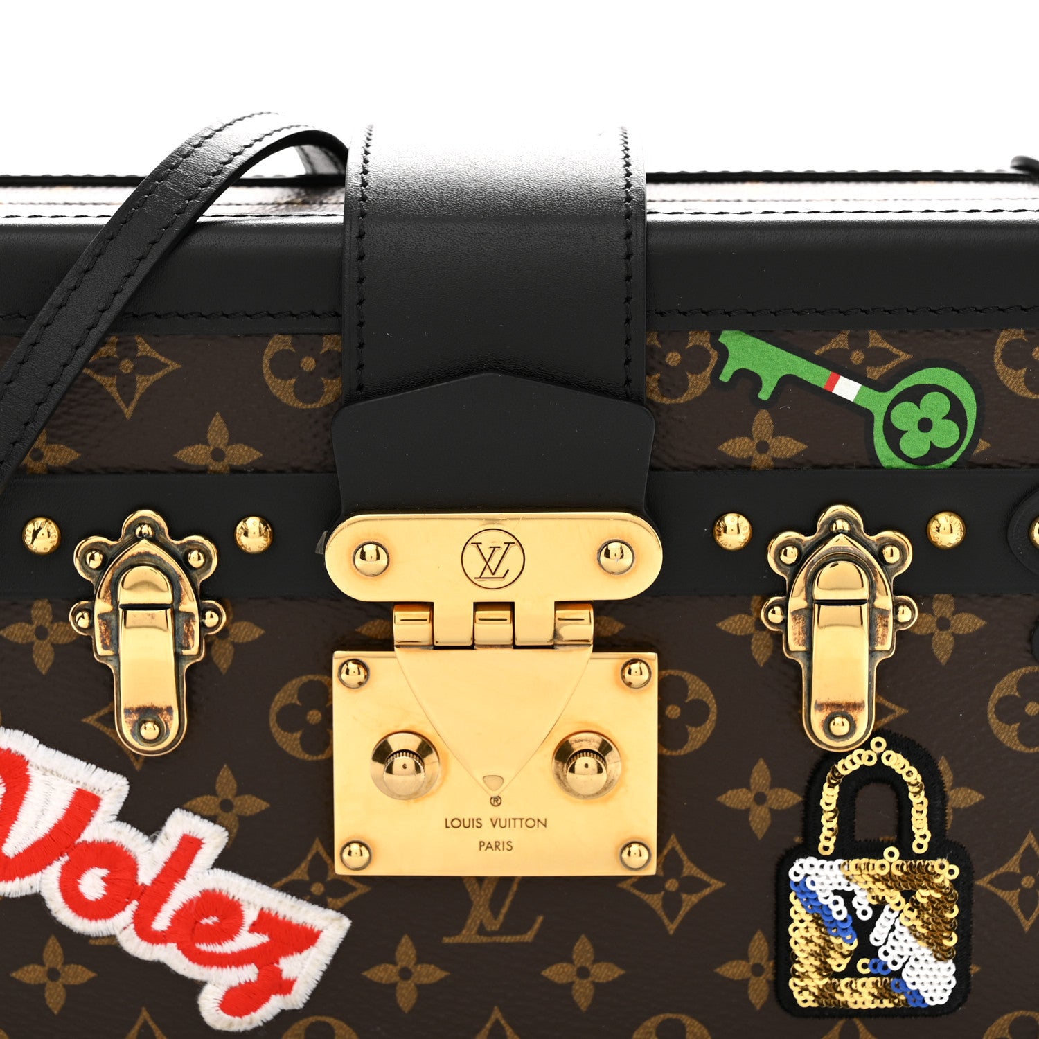 Louis Vuitton Monogram Patches Petite Malle Black 8 of 10