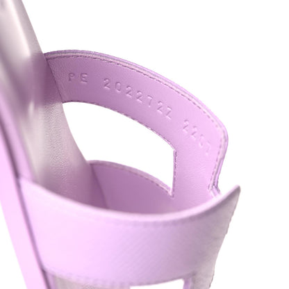 Hermes Epsom Oran Sandals 35.5 Violet Amethyst 6 of 9