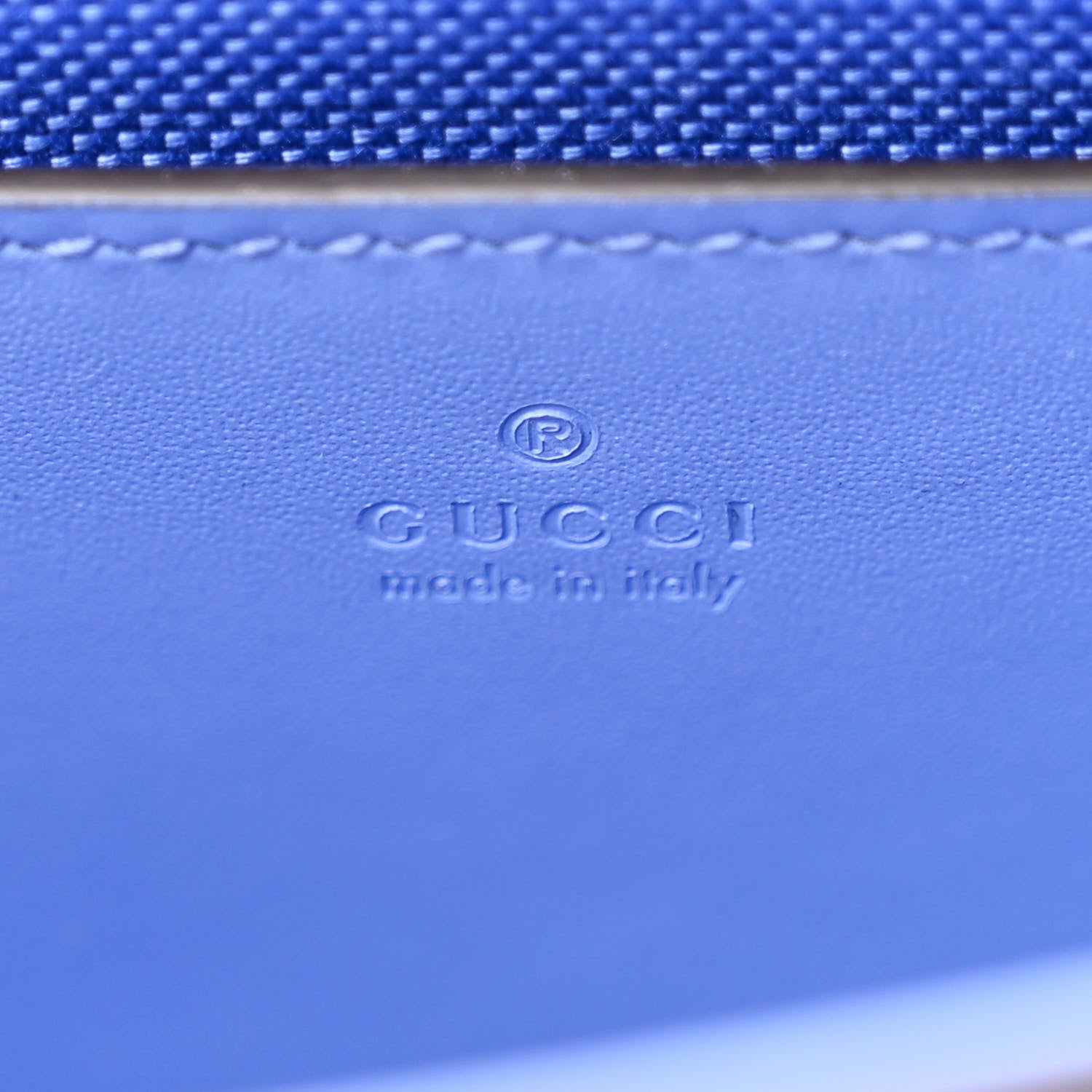 Gucci Calfskin GG Super Mini Shoulder Bag Blue 6 of 11