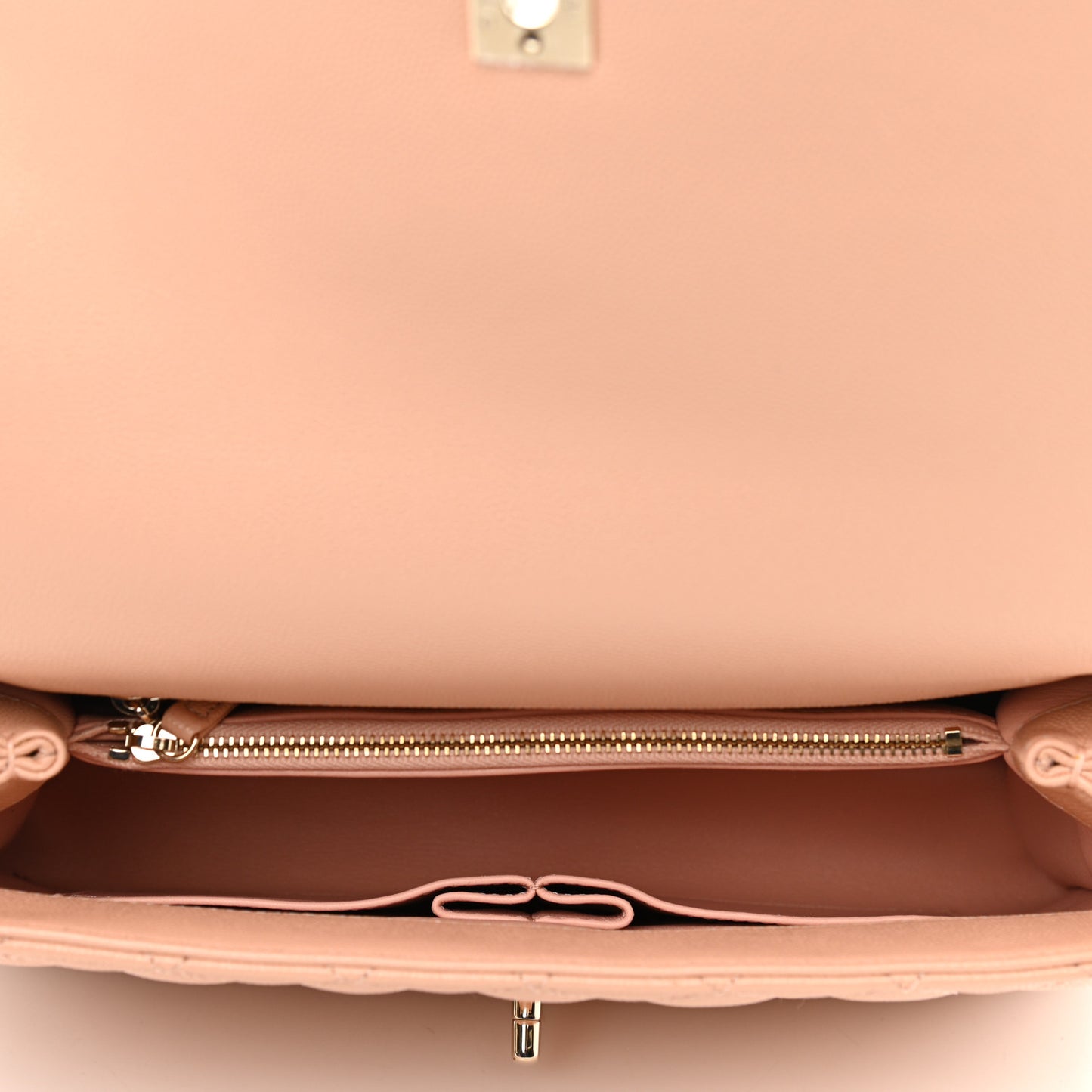 Caviar Quilted Small Coco Handle Flap Light Pink