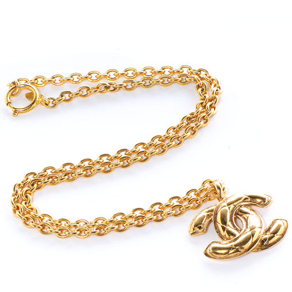 Chanel Quilted CC Long Chain Necklace Gold 5 of 5