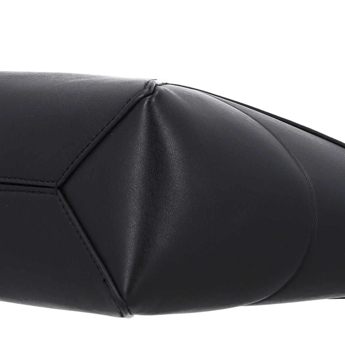 Shiny Calfskin Mini Puzzle Fold Tote Black