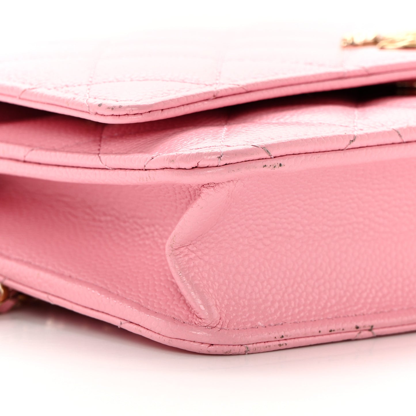 Caviar Quilted Multi Chain Wallet On Chain WOC Light Pink