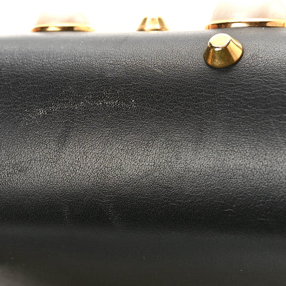 Gucci Calfskin Studded Small Padlock Shoulder Bag Black 11 of 14